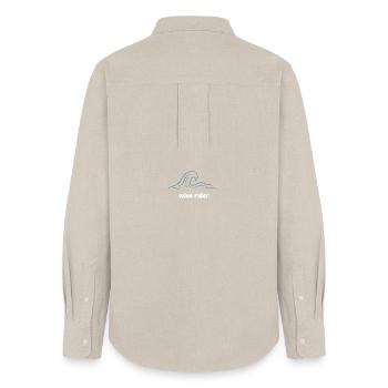Wave Rider - Women's Oxford Shirt - beige - Back - AI Model Female 172 light (172cm)