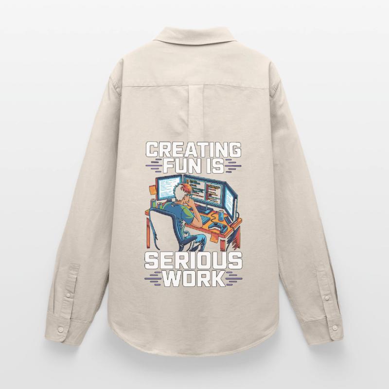 Game Developer Creating Fun Is Game Programmer Frauen Oxford Hemd