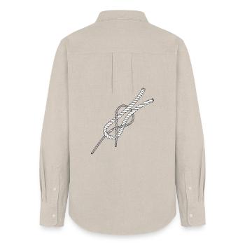 Noeud de connexion Noeud tisserand Schotstek - Chemise Oxford Femme - beige - Dos - AI Model Female 172 light (172cm)