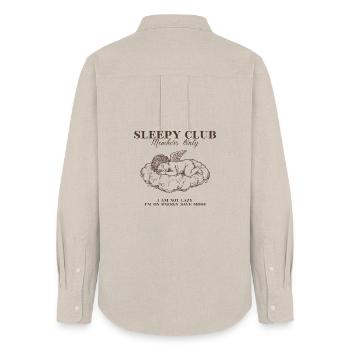 Sleepy Club Chérubin Renaissance Design - Chemise Oxford Femme - beige - Dos - AI Model Female 172 light (172cm)