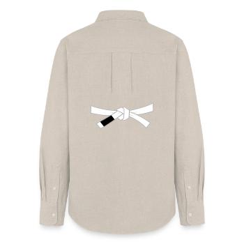 Whitebelt - White Belt - Women's Oxford Shirt - beige - Back - AI Model Female 172 light (172cm)