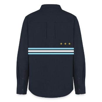 Champion d’Argentine - Chemise Oxford Femme - marine - Dos - AI Model Female 172 light (172cm)
