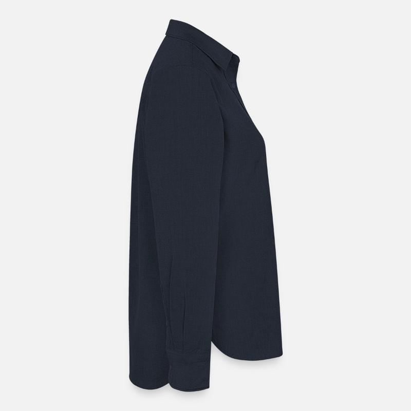 Platsch Blau Farbklecks Frauen Oxford Hemd
