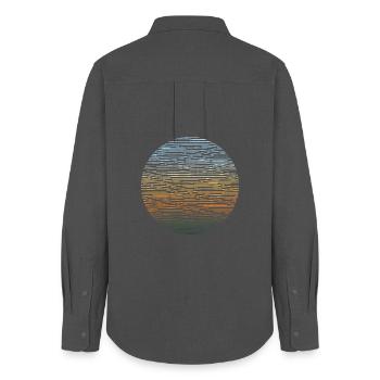 Adventure Abenteuer Illustration - Women's Oxford Shirt - anthracite - Back - AI Model Female 172 light (172cm)