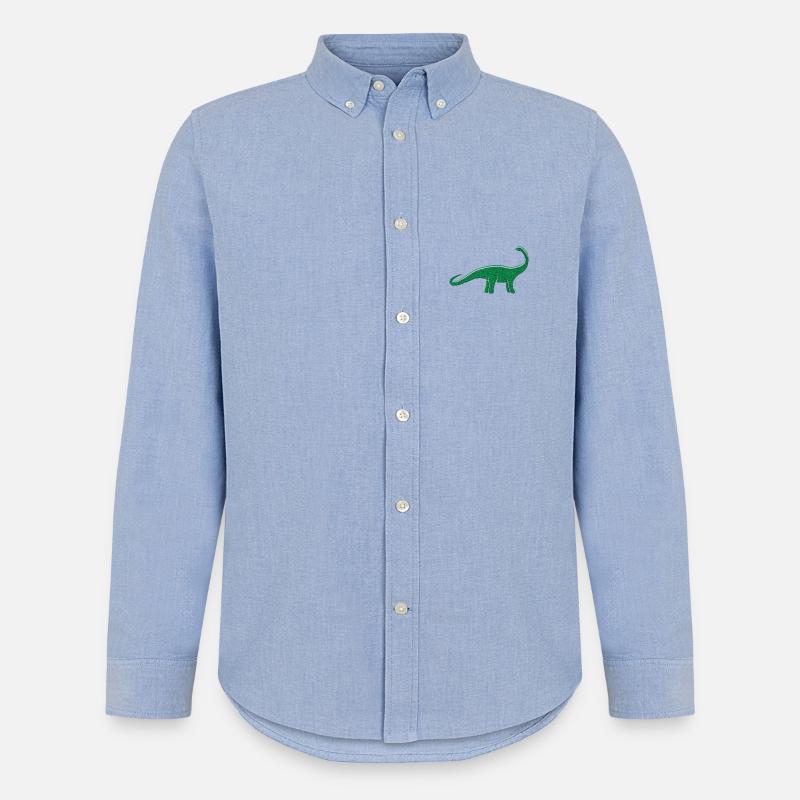 Dino ricamato - Stanley/Stella Camicia Oxford uomo - carolina blue
