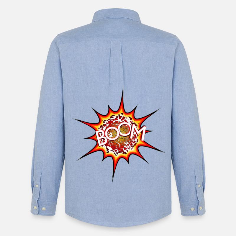 Explosion, Bombe, Explosion, Bombe # - Männer Oxford Hemd von Stanley/Stella - Carolina Blue