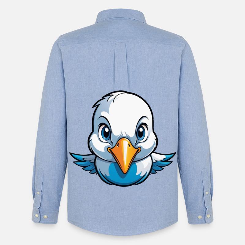 Kleines Täubchen Flieger-Ass - Männer Oxford Hemd von Stanley/Stella - Carolina Blue