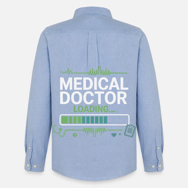 Medizinischer Doktor Loading - Männer Oxford Hemd von Stanley/Stella - Carolina Blue