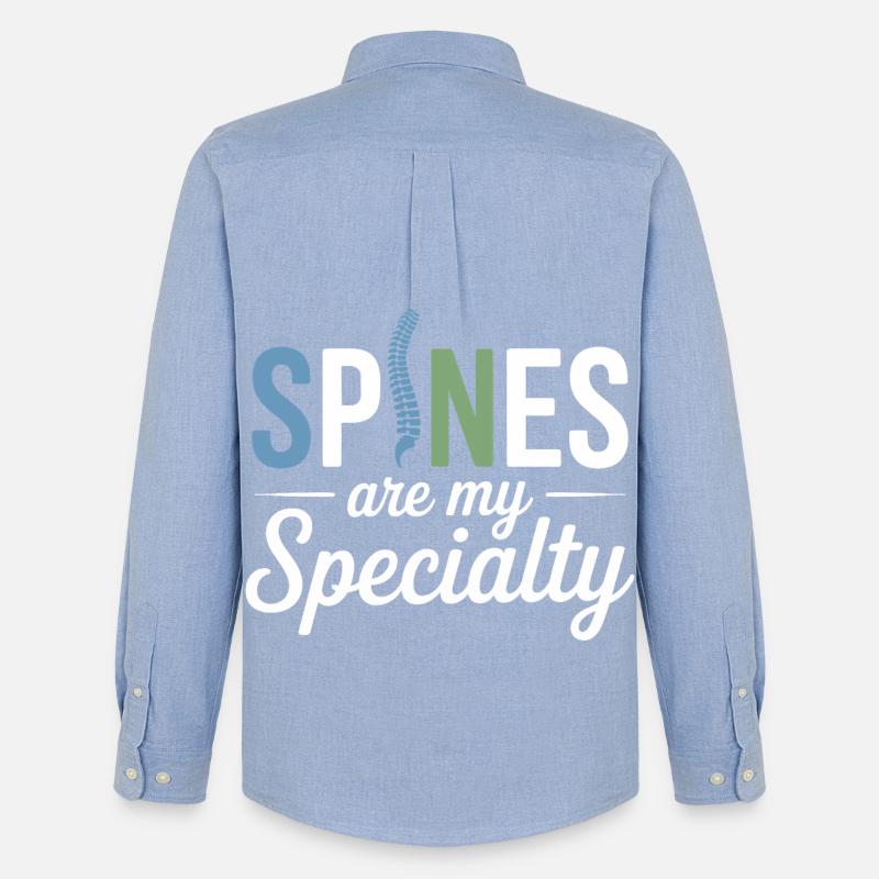 Lizenzierte DC Professional Spinal Adjustment Apparel - Männer Oxford Hemd von Stanley/Stella - Carolina Blue