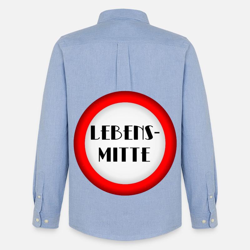 Lebensmitte Menopause - Männer Oxford Hemd von Stanley/Stella - Carolina Blue