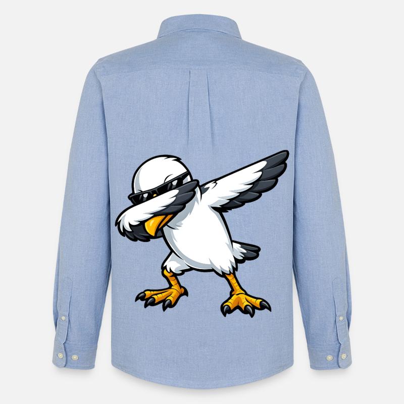 Dabbing Möwe - Männer Oxford Hemd von Stanley/Stella - Carolina Blue