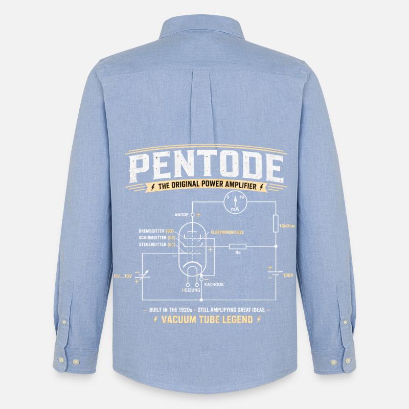 Pentode - Eine Legende der Röhrenelektronik - Männer Oxford Hemd von Stanley/Stella - Carolina Blue