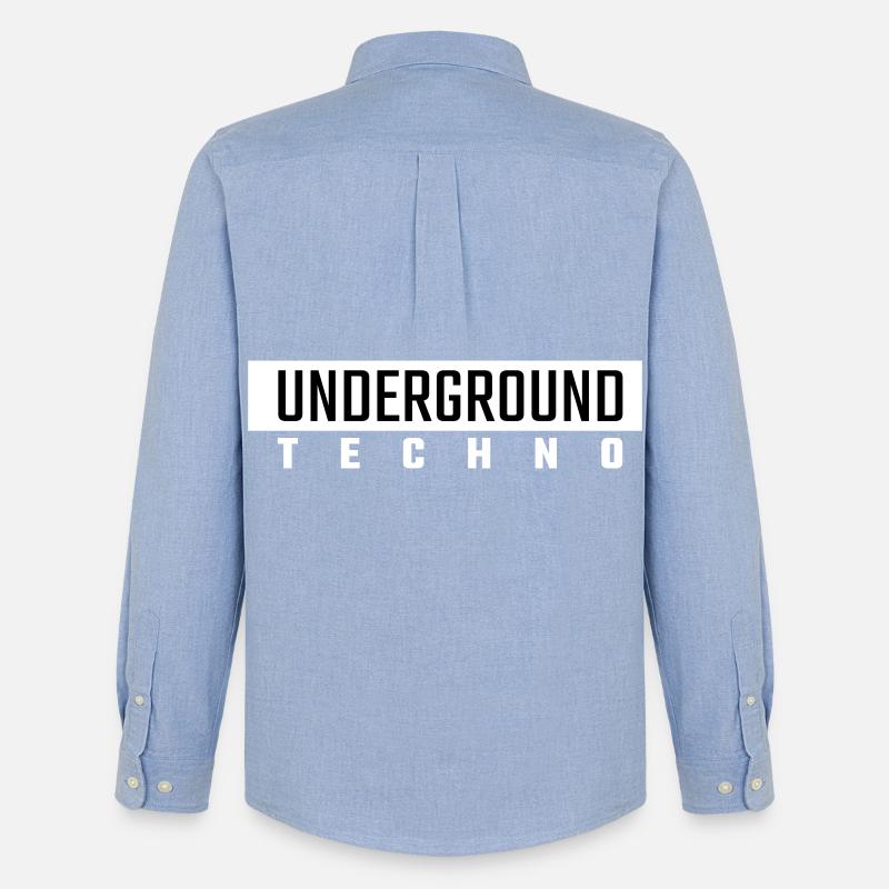Underground Techno - Männer Oxford Hemd von Stanley/Stella - Carolina Blue