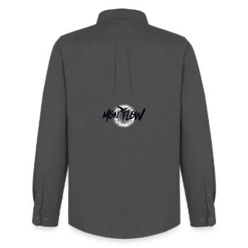 Mon Flow – Liberté et Flow dans un design moderne - Chemise Oxford homme Stanley/Stella - charbon - Dos - AI Model Male 185 dark (185cm)