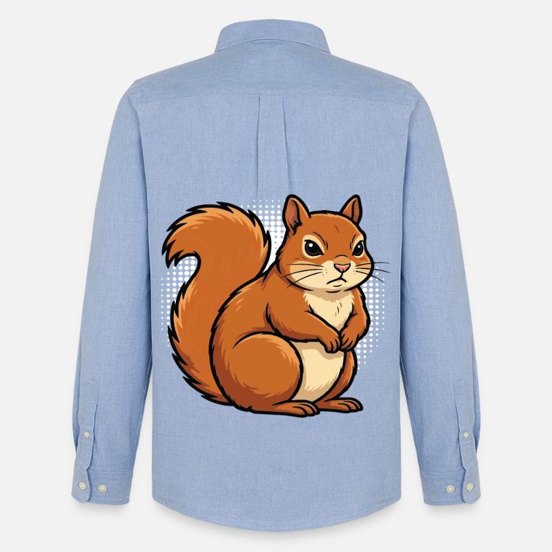 Eichhörnchen Eichhorn Eichhörnchenliebhaber Nager - Männer Oxford Hemd von Stanley/Stella - Carolina Blue