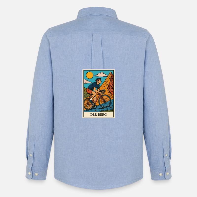Radfahrer illustration - Männer Oxford Hemd von Stanley/Stella - Carolina Blue