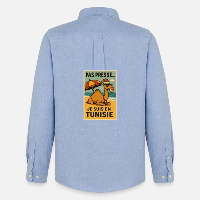 Weihnachtskamel in Tunesien - Männer Oxford Hemd von Stanley/Stella - Carolina Blue