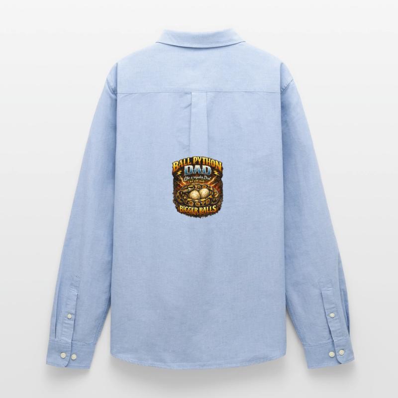 Ball Python Dad Bigger Eggs King Python Owner Men's Oxford Shirt by Stanley/Stella