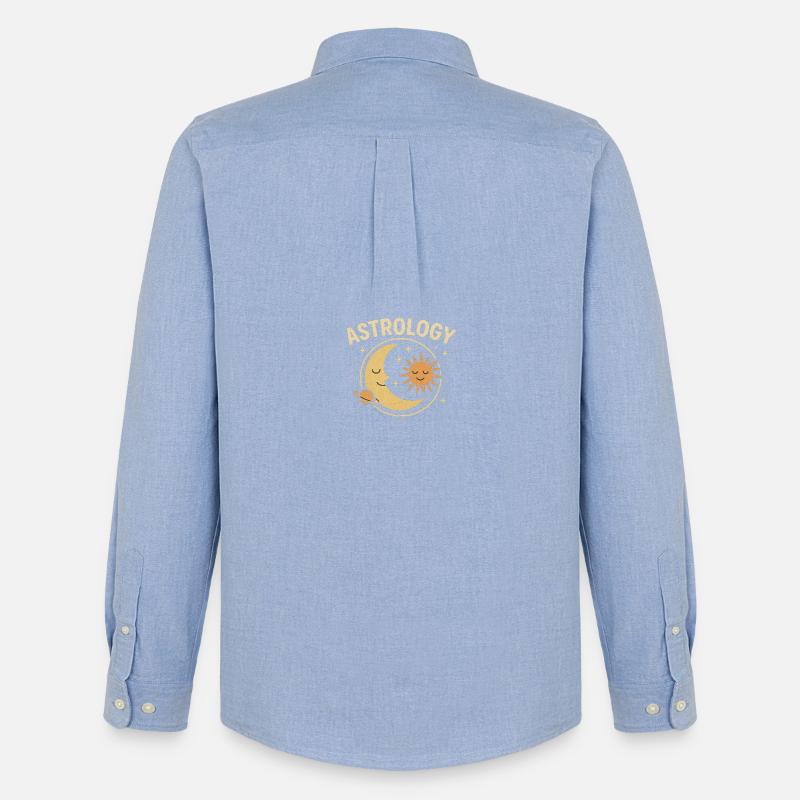 Astrologie Mond und Sonne - Männer Oxford Hemd von Stanley/Stella - Carolina Blue