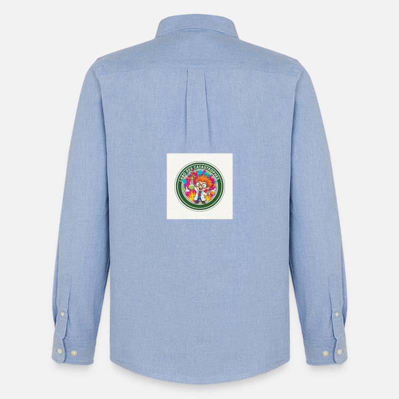 Bunte Katastrophe Labor Wissenschaftlich - Männer Oxford Hemd von Stanley/Stella - Carolina Blue
