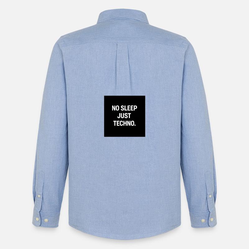No Sleep Just Techno - Männer Oxford Hemd von Stanley/Stella - Carolina Blue
