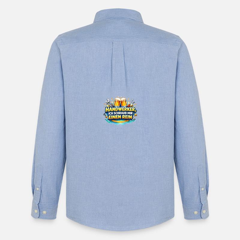 Handwerker - Männer Oxford Hemd von Stanley/Stella - Carolina Blue