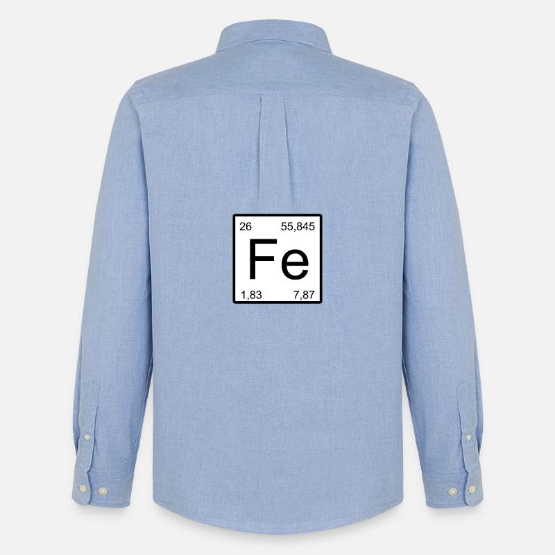 Fe Element Typografie Minimal - Männer Oxford Hemd von Stanley/Stella - Carolina Blue