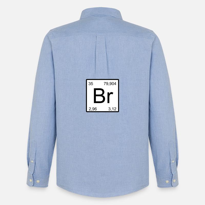 Brom Br Element Block Design - Männer Oxford Hemd von Stanley/Stella - Carolina Blue