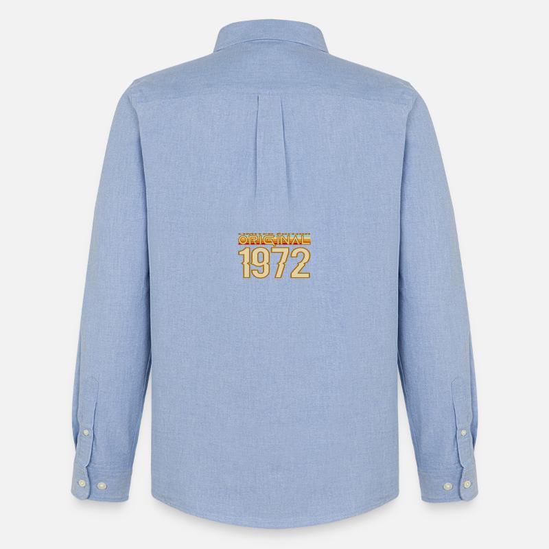 Logo Retro 1972 Original - Männer Oxford Hemd von Stanley/Stella - Carolina Blue