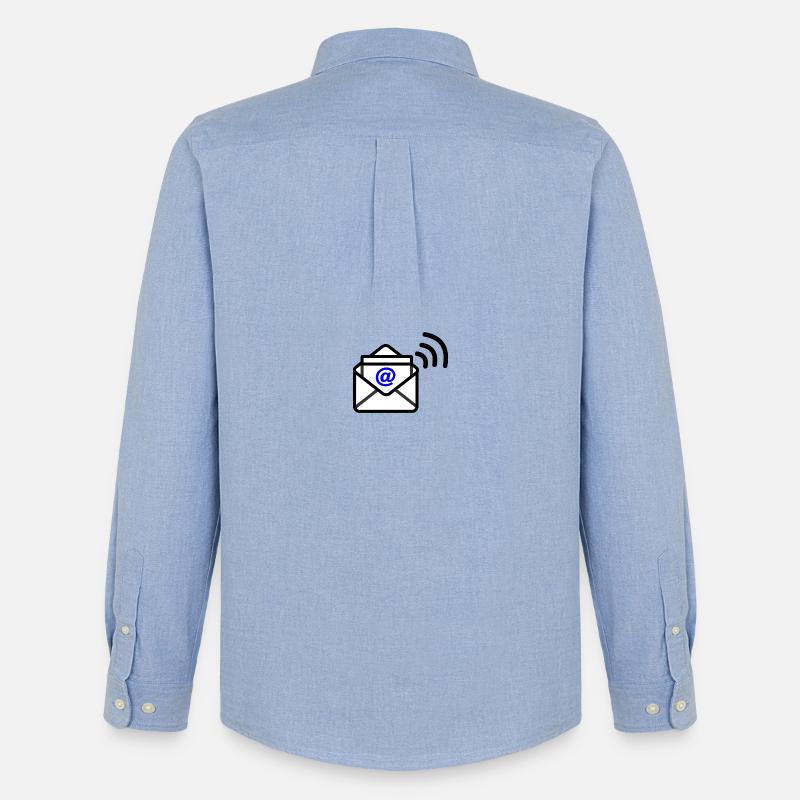 Logo E-Mail - Männer Oxford Hemd von Stanley/Stella - Carolina Blue