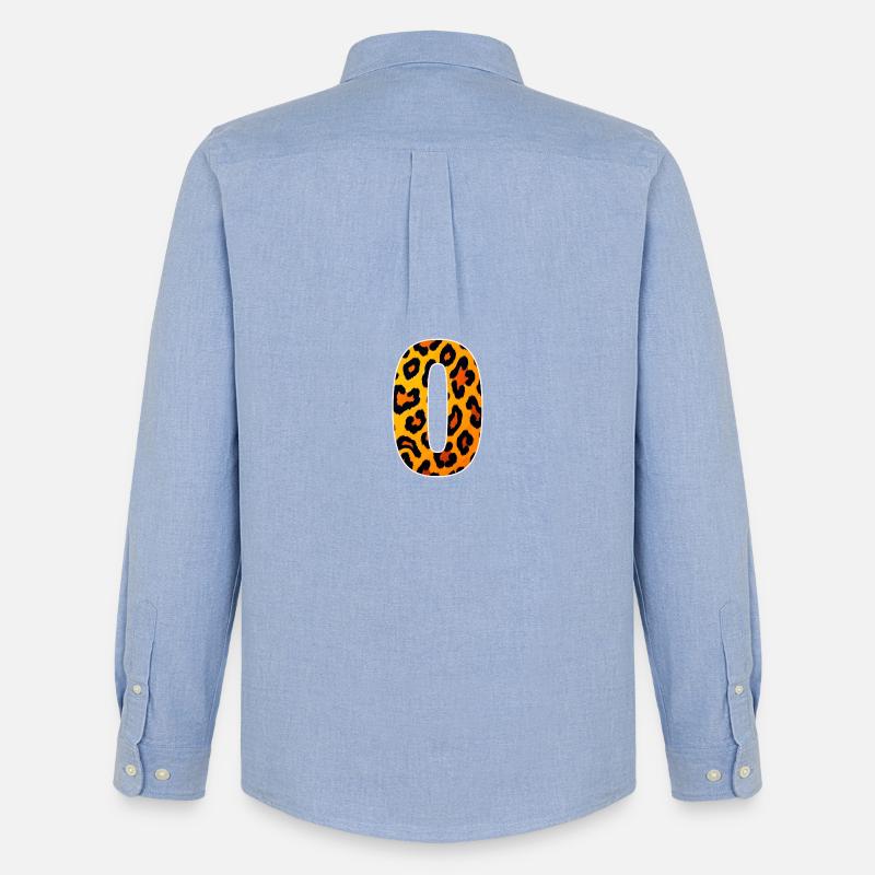 Leopard_Buchstabenmuster_-_O - Männer Oxford Hemd von Stanley/Stella - Carolina Blue