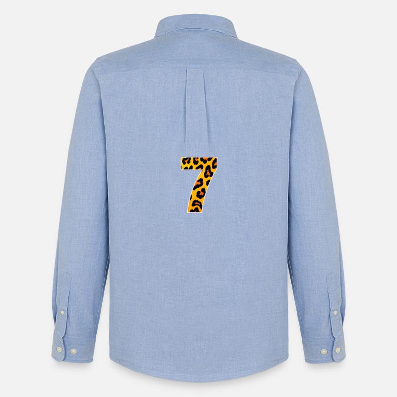 Leopard 7 Neon Muster - Männer Oxford Hemd von Stanley/Stella - Carolina Blue