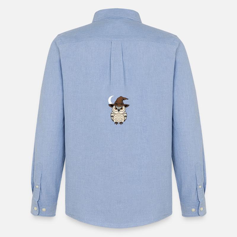 Zauberer Eule mit Hut - Männer Oxford Hemd von Stanley/Stella - Carolina Blue