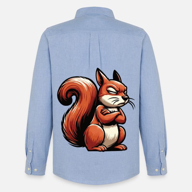 Eichhörnchen Eichhorn Eichhörnchenliebhaber Nager - Männer Oxford Hemd von Stanley/Stella - Carolina Blue