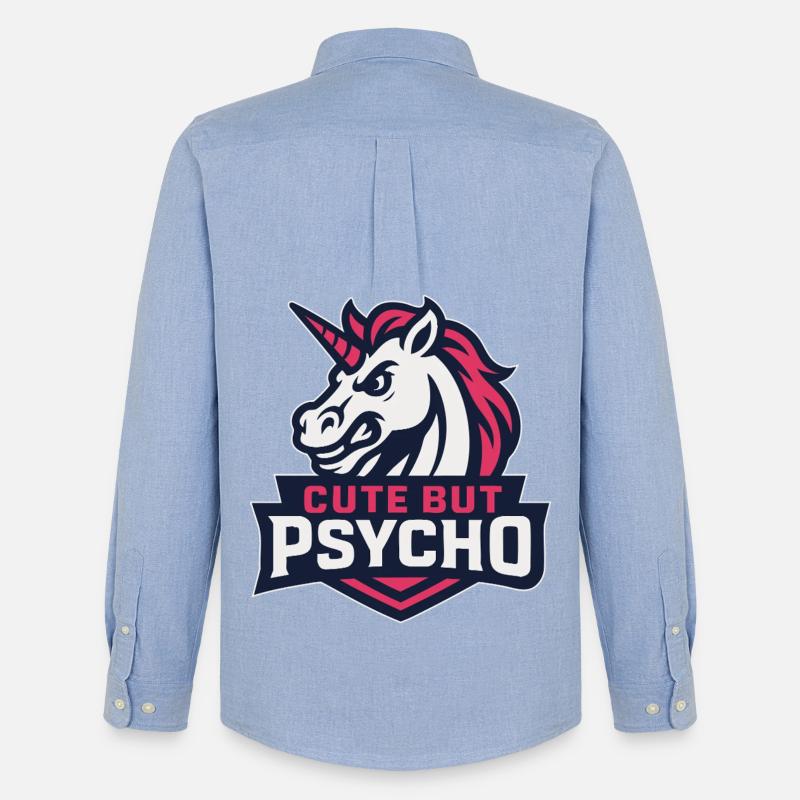 Freches Einhorn mit Spruch - Männer Oxford Hemd von Stanley/Stella - Carolina Blue
