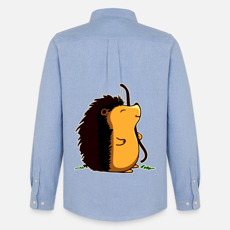 Bogenschützen-Igel - Männer Oxford Hemd von Stanley/Stella - Carolina Blue