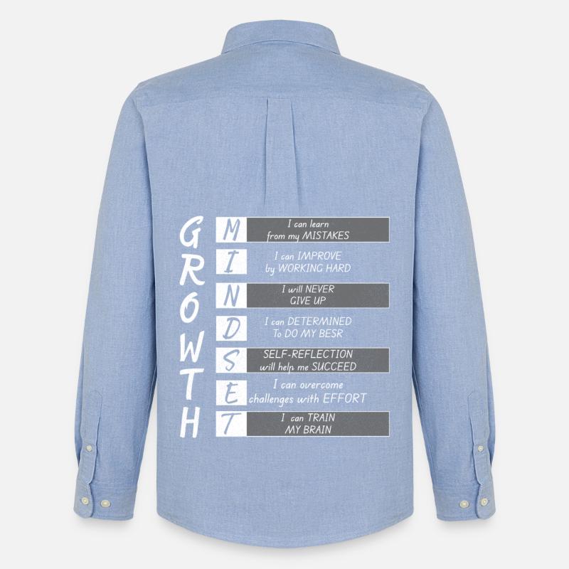 WACHSTUM MINIMUM - Männer Oxford Hemd von Stanley/Stella - Carolina Blue
