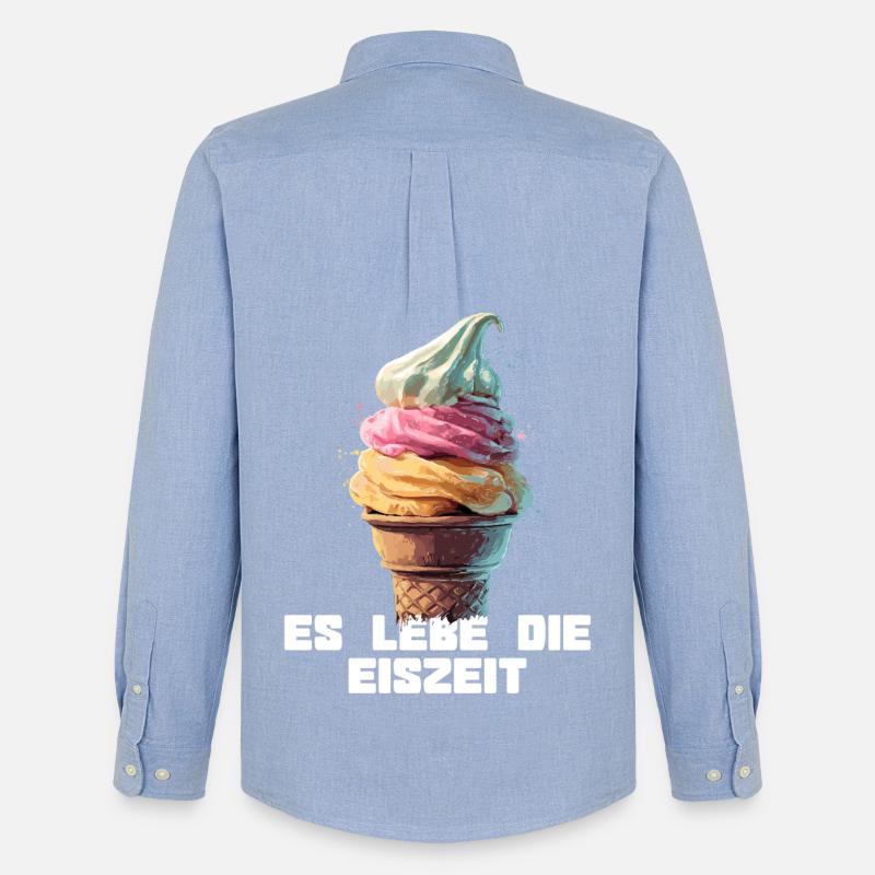 Es lebe die Eiszeit - Waffel - Männer Oxford Hemd von Stanley/Stella - Carolina Blue