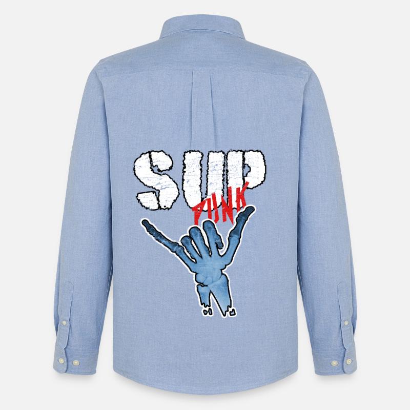 SUP - Männer Oxford Hemd von Stanley/Stella - Carolina Blue