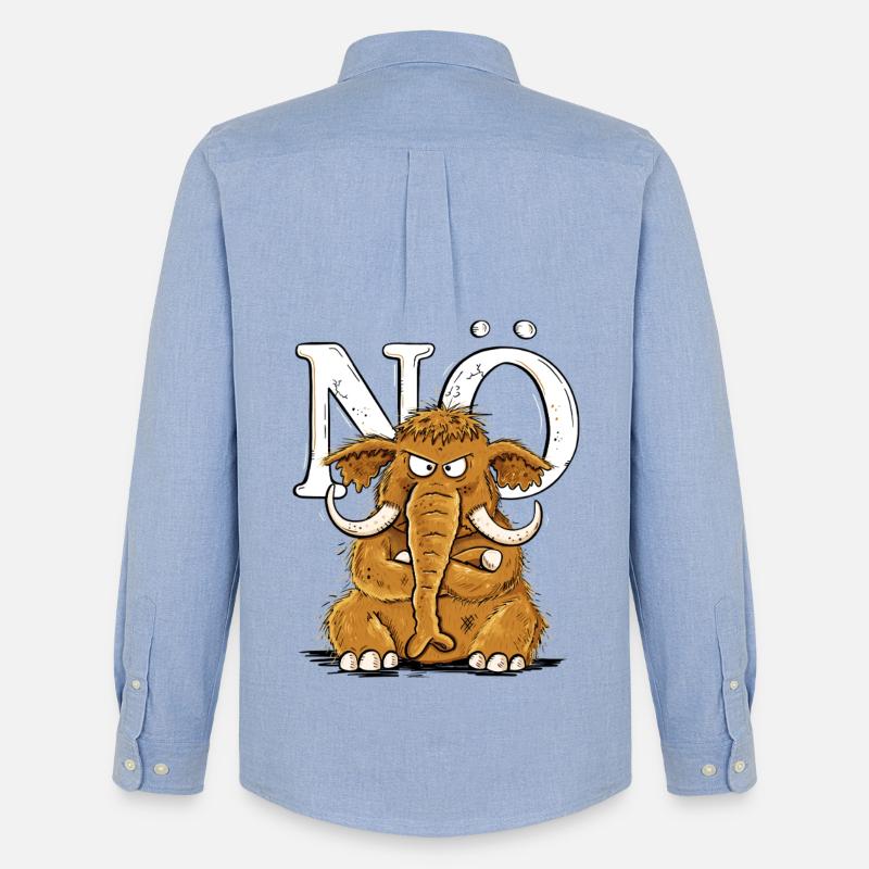 Nö Mammut Statement Nein Einfach Nö - Männer Oxford Hemd von Stanley/Stella - Carolina Blue