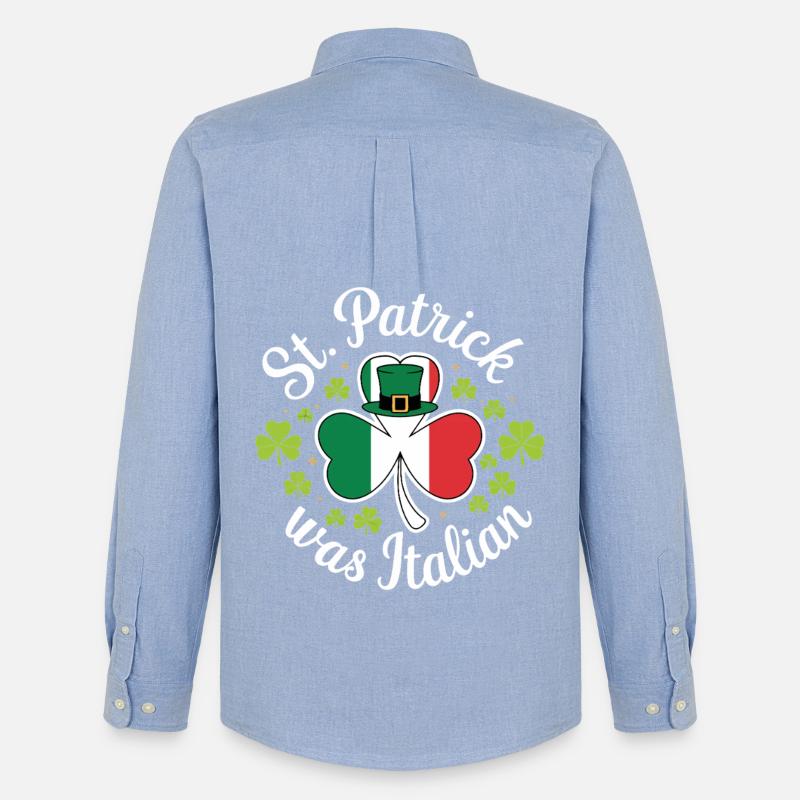 St Patrick War Italiener - Männer Oxford Hemd von Stanley/Stella - Carolina Blue