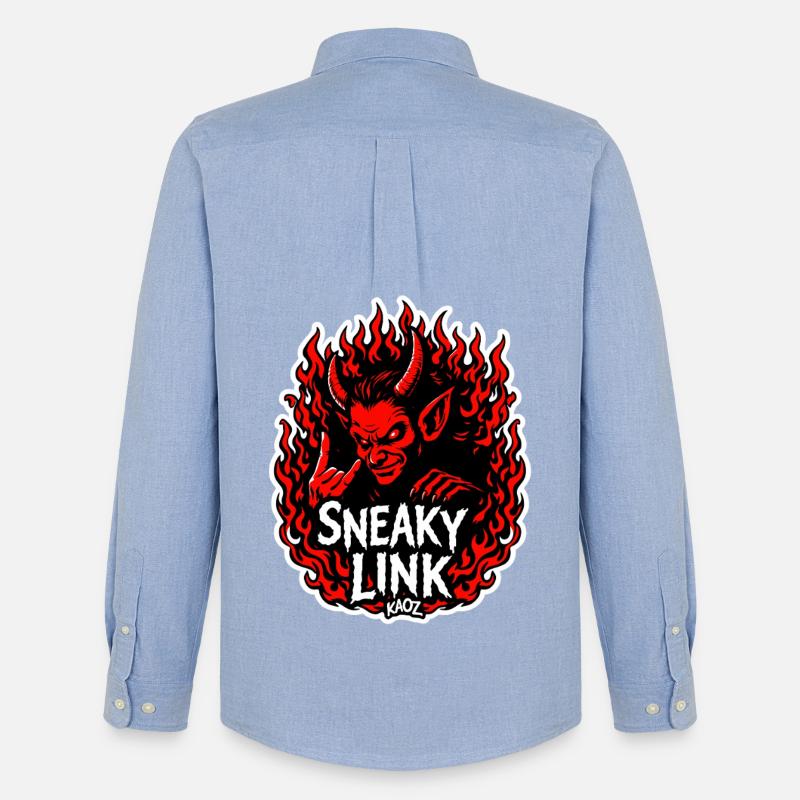 Infernalischer Hinterhältiger Link - Männer Oxford Hemd von Stanley/Stella - Carolina Blue