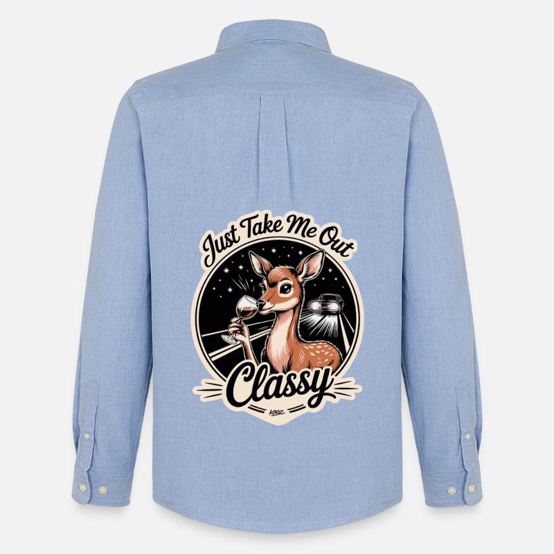 Nimm mich einfach stilvoll mit raus - Männer Oxford Hemd von Stanley/Stella - Carolina Blue