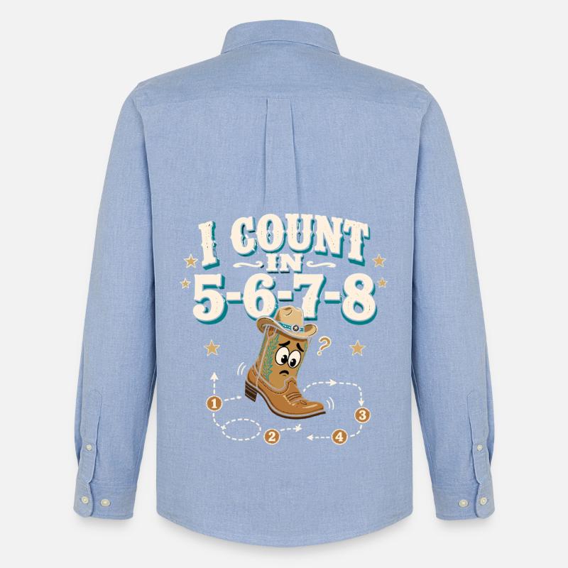 Count 5-6-7-8 - Männer Oxford Hemd von Stanley/Stella - Carolina Blue