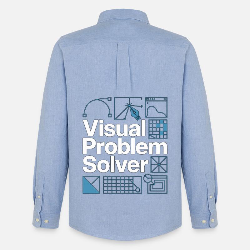Graphic Designer Visual Problem Creative Designer - Männer Oxford Hemd von Stanley/Stella - Carolina Blue