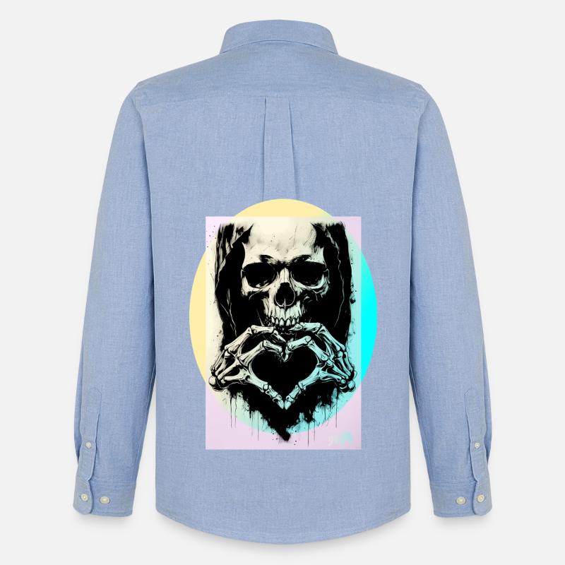 Das Herz des Todes ☠ - Männer Oxford Hemd von Stanley/Stella - Carolina Blue