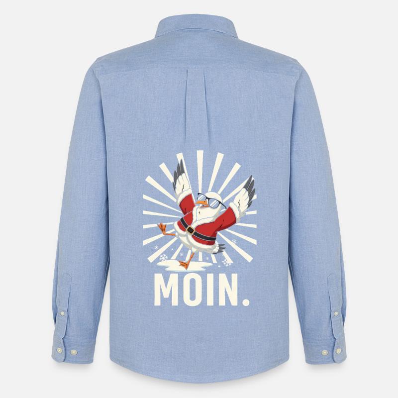 Weihnachtsmann-Möwe Santa-Kleidung Maritime - Männer Oxford Hemd von Stanley/Stella - Carolina Blue