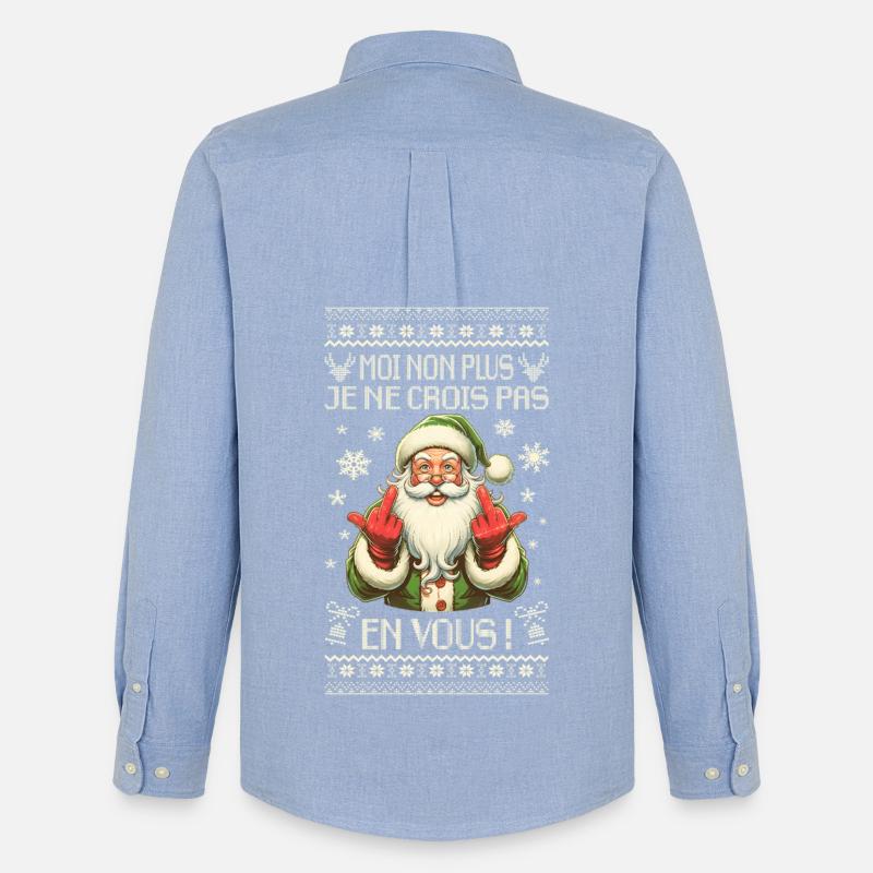 Weihnachtsmann Sarkastischer Humor - Weihnachtsgeschenk - Männer Oxford Hemd von Stanley/Stella - Carolina Blue