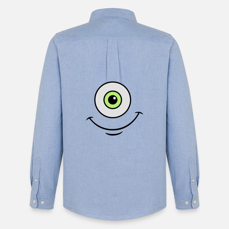 Monster eye - Männer Oxford Hemd von Stanley/Stella - Carolina Blue