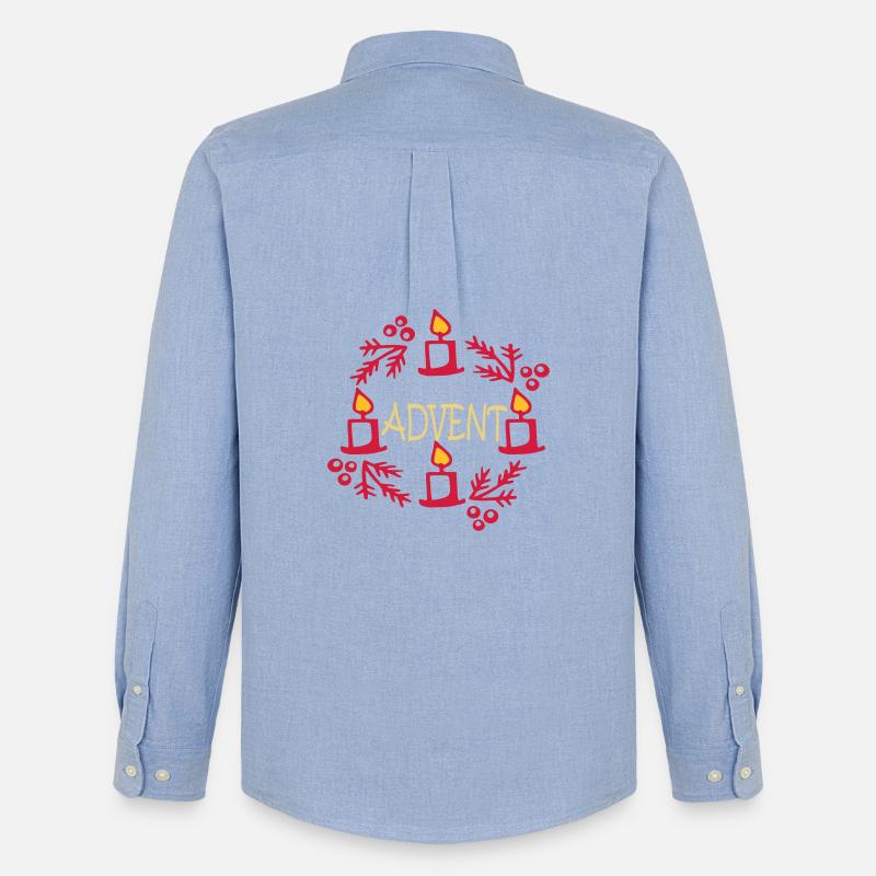 Advent - Männer Oxford Hemd von Stanley/Stella - Carolina Blue